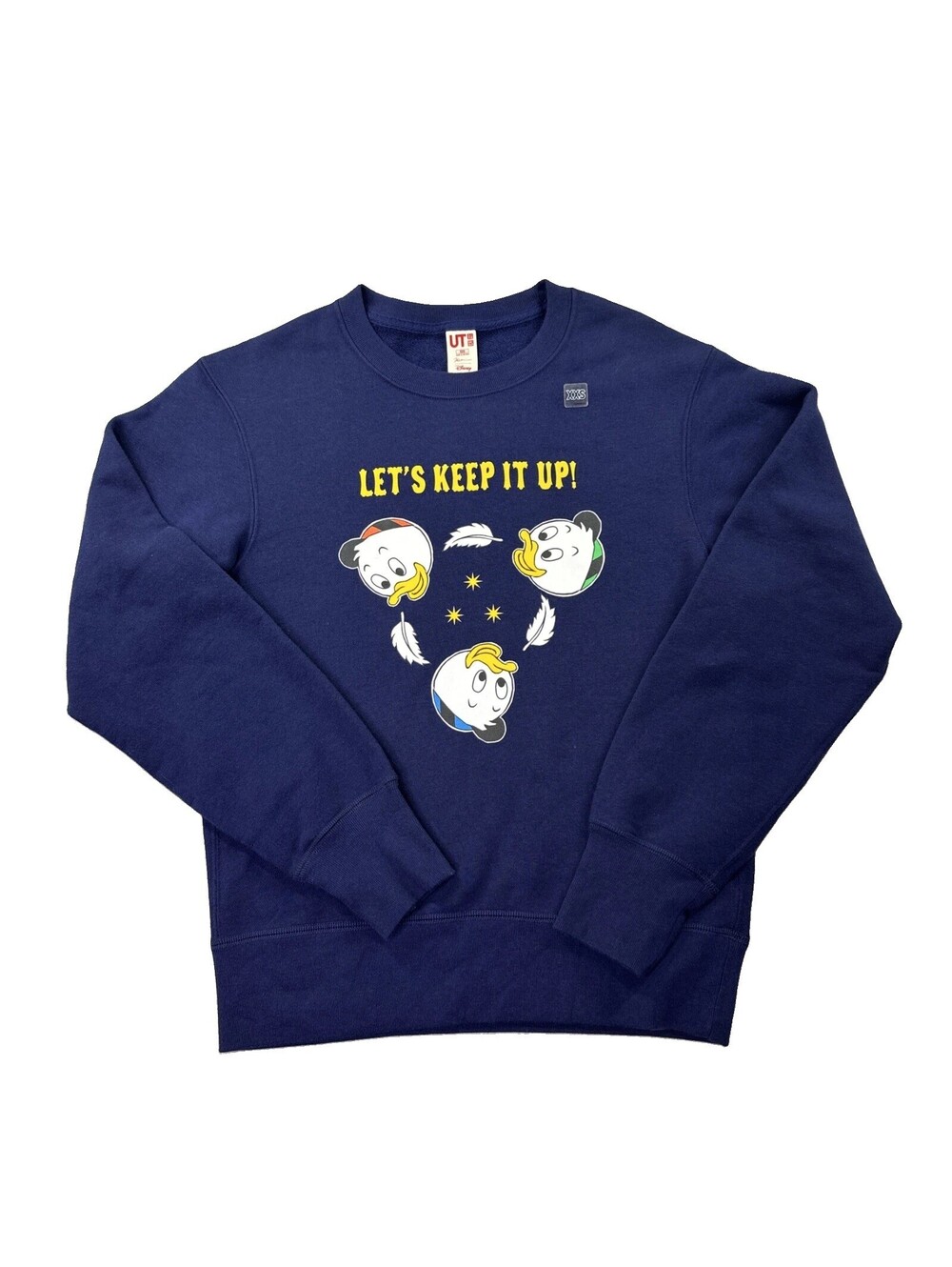 Uniqlo UT Disney Mickey Art Sweatshirt Unisex XXS Navy Graphic Lets Keep It Up
